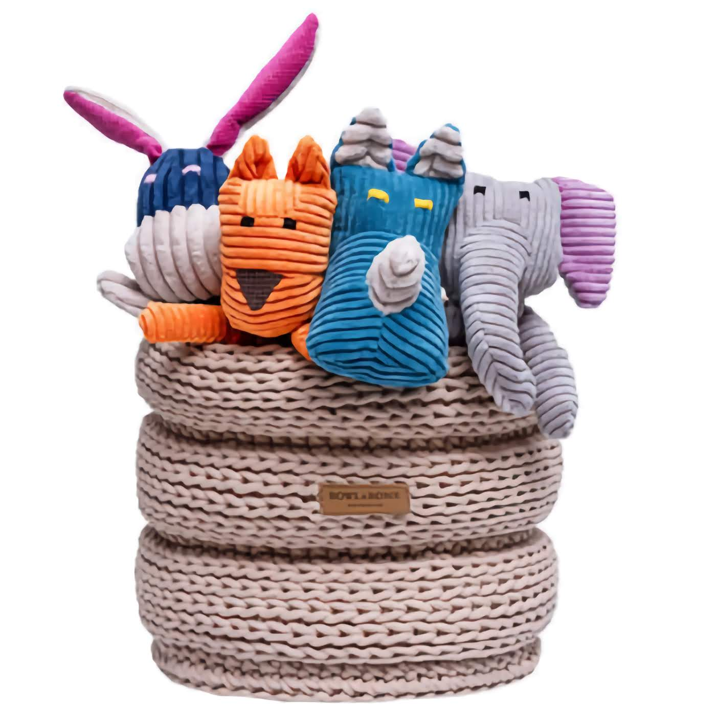Ring Basket For Dog Toys - Beige