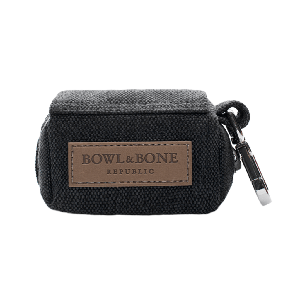 black poop bag holder