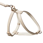 vegan leather dog harness taupe 