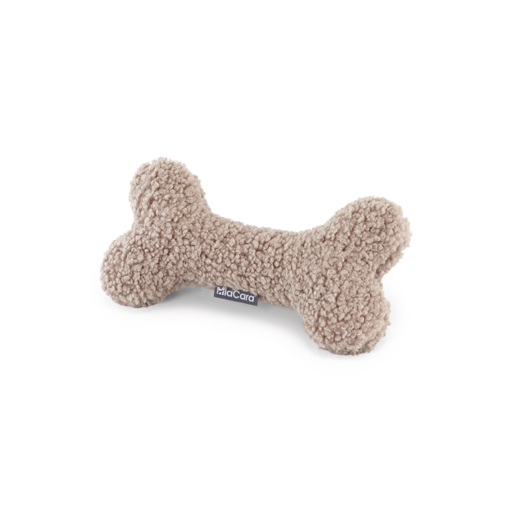 MiaCara Senso Dog Toy Bone Greige