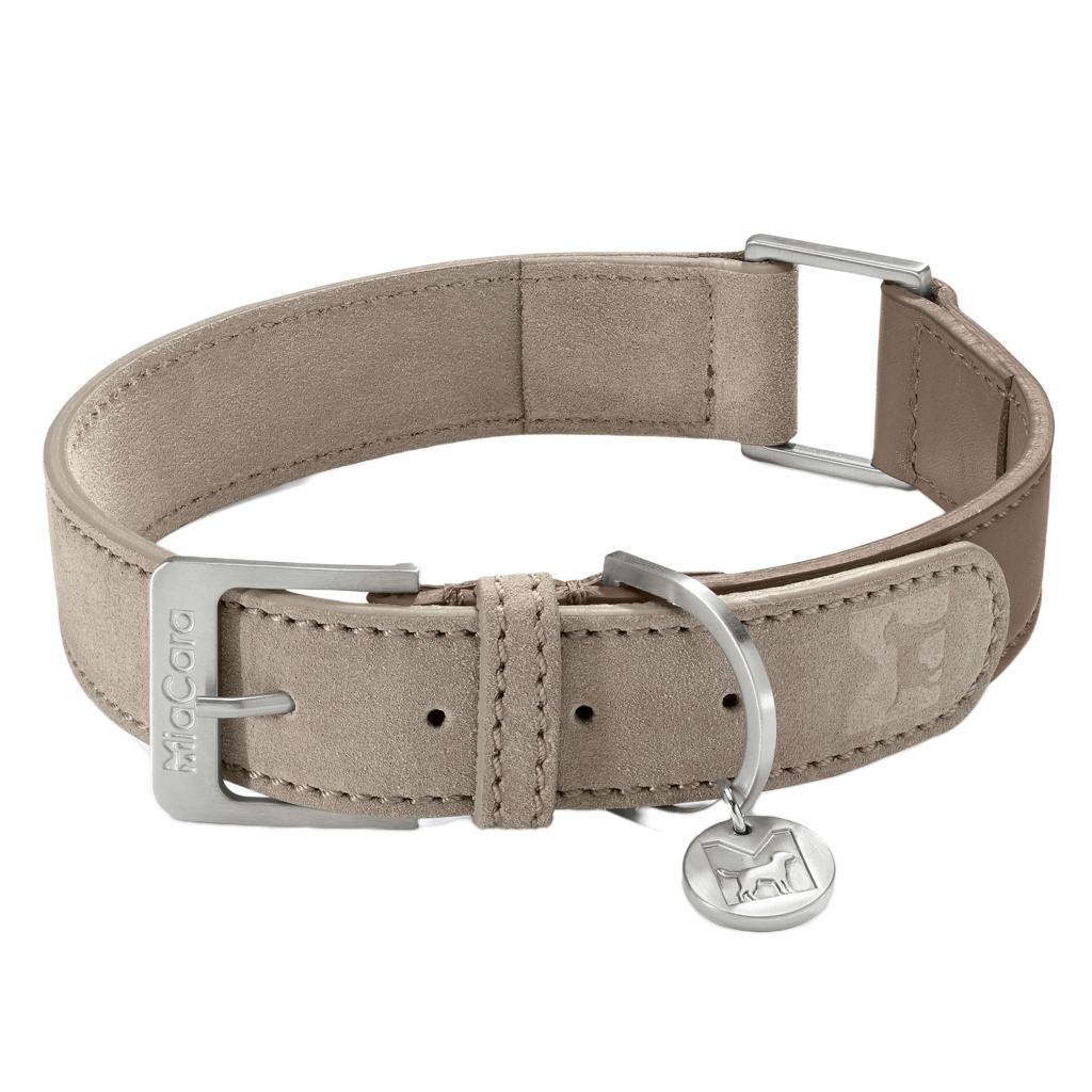 MiaCara Como Dog Collar and Lead Nougat