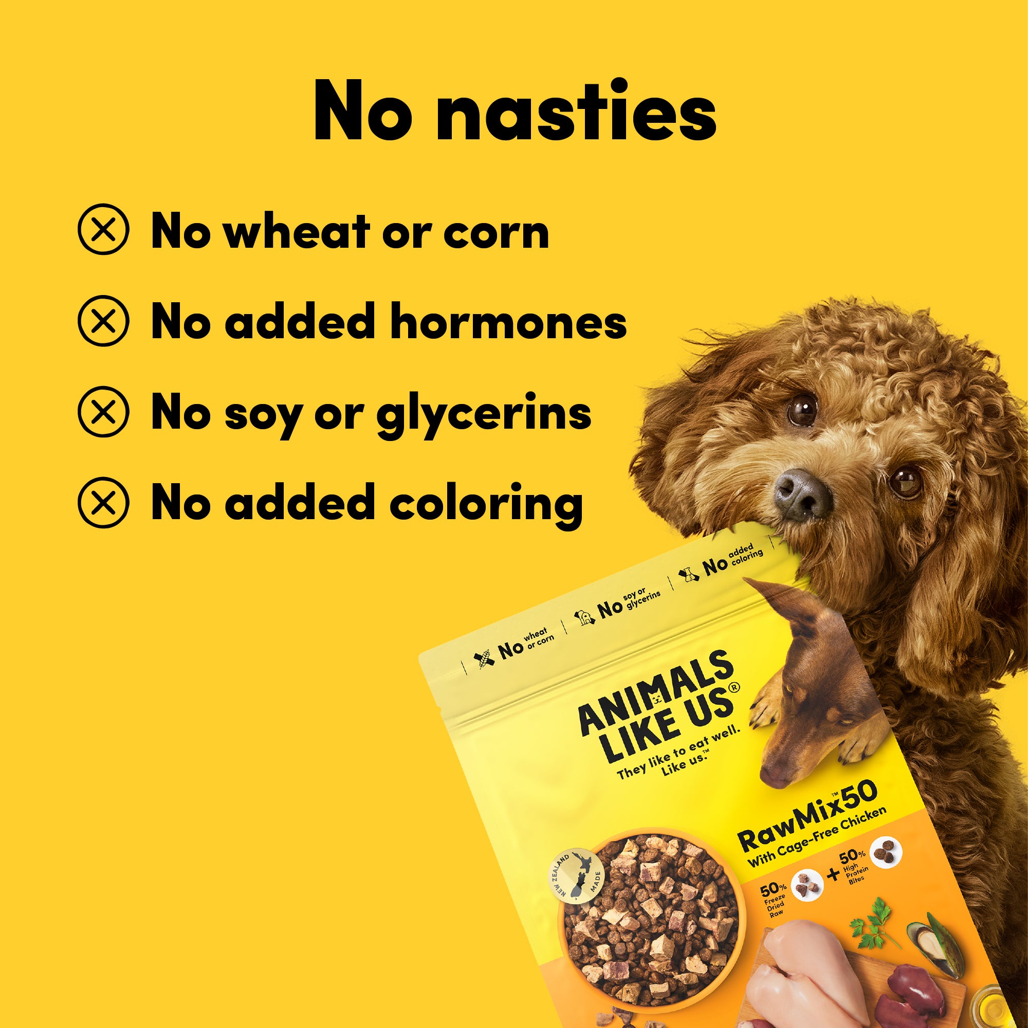 Animals Like Us Raw Mix 50 Cage-Free Dog Food