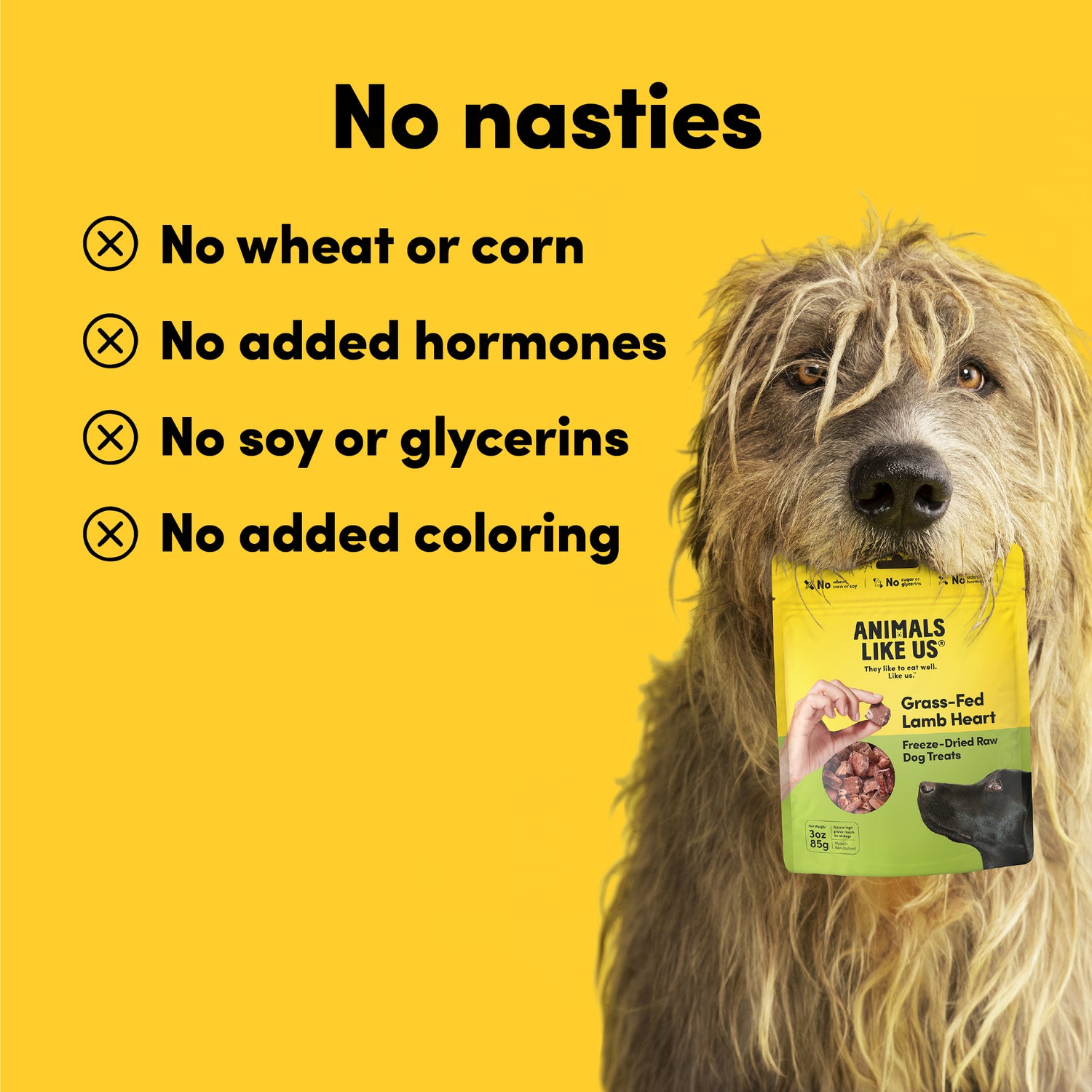 Animals Like Us - Grass-Fed Lamb Heart Freeze-Dried Raw Dog Treats