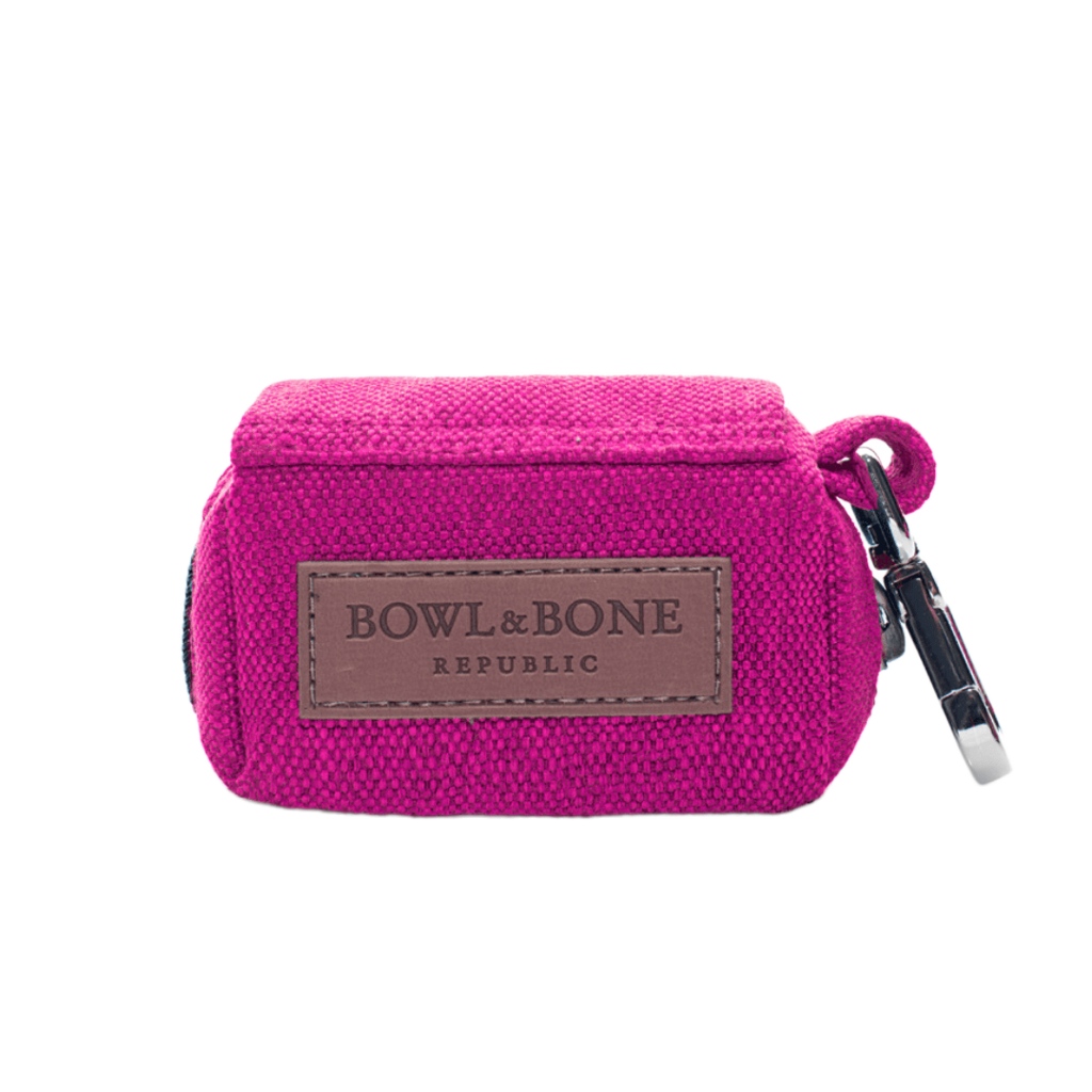 pink poop bag holder