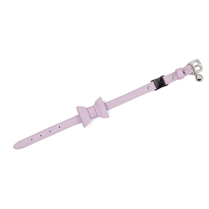 Rococo - Lilac Cat Collar With Bow Tie