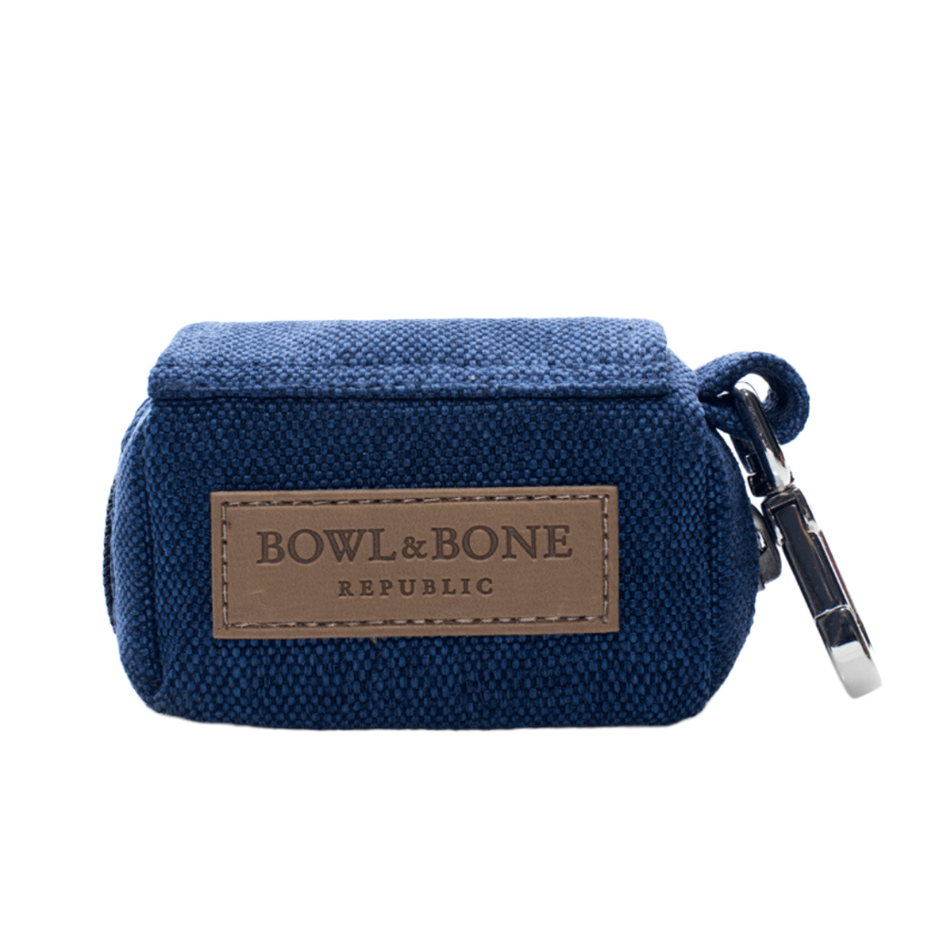 blue poop bag holder