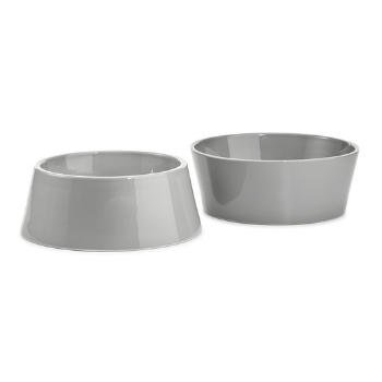 MiaCara Doppio Dog Bowl Set - Concrete