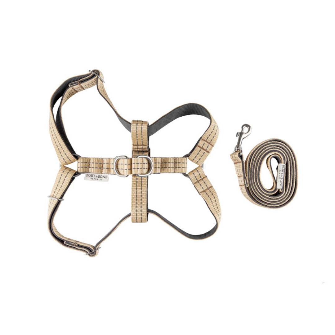 Bowl&amp;Bone Republic Active Dog Harness Khaki