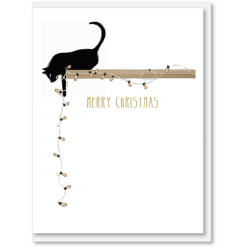 iCandy Cat With Light Christmas Card