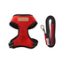 Bowl & Bone Republic Dog Harness Candy With out Lead Red
