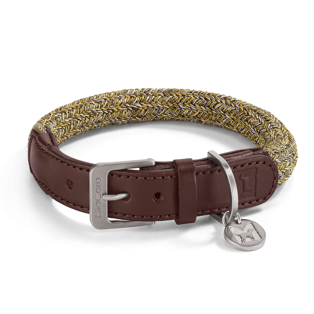 MiaCara Lucca Dog Collar Senape