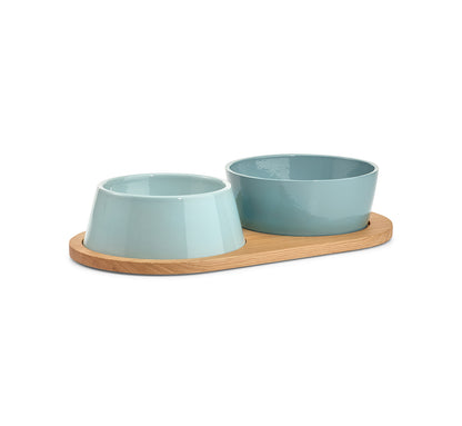 MiaCara Doppio Dog Bowl Set - Pine