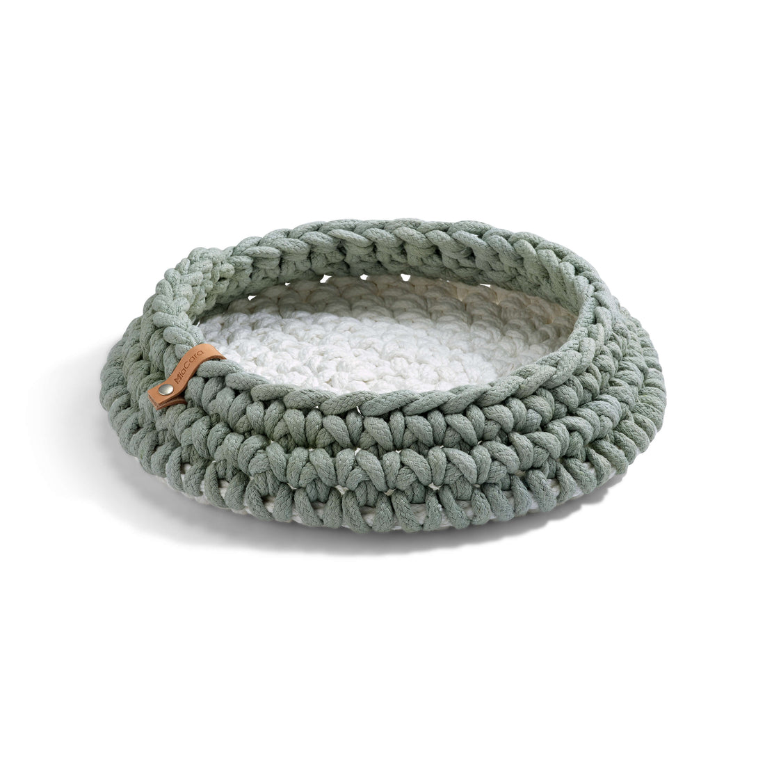 MiaCara Nido Cat Basket Mint &amp; White